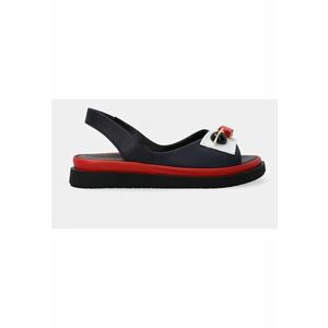 Sandale de piele cu talpa bicolora imagine