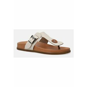 Papuci din piele cu bareta reglabila imagine