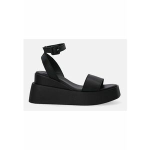 Sandale wedge de piele imagine