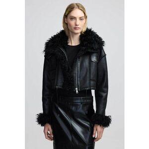 Jacheta de piele ecologica cu blana sintetica imagine