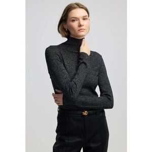 Ipekyo - Pulover cu guler inalt si aspect stralucitor imagine