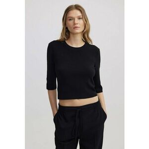 Pulover crop cu maneci medii imagine