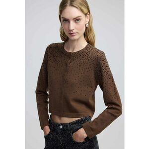 Cardigan crop cu strasuri imagine