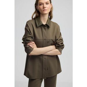 Jacheta cu guler impletit imagine