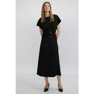 Rochie cu croiala in A si curea asortata in talie imagine