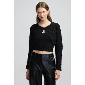 Cardigan crop cu aspect texturat imagine