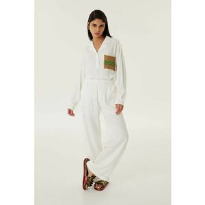 Pantaloni evazati cu talie elastica imagine