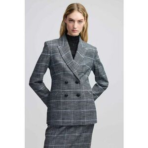 Sacou cu model in carouri imagine