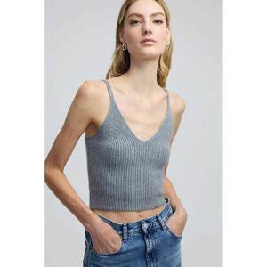 Top crop din tricot imagine
