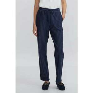 Pantaloni cu dungi discrete si talie ajustabila imagine