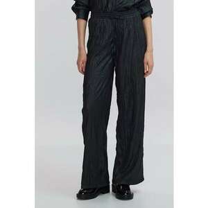 Pantaloni cu aspect creponat si talie inalta imagine