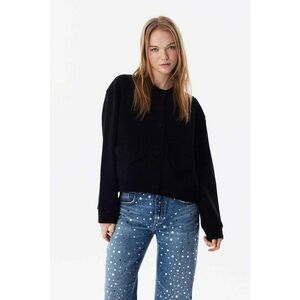 Cardigan din amestec de lana cu buzunare frontale imagine