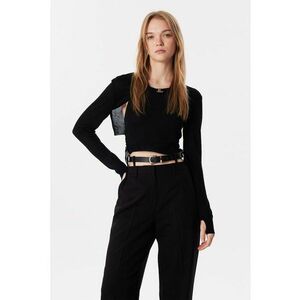 Pulover crop cu aspect 2-in-1 imagine