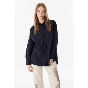 Camasa cu fermoar si aspect striat imagine