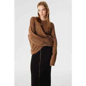 Pulover lejer cu detalii cu aspect deteriorat imagine