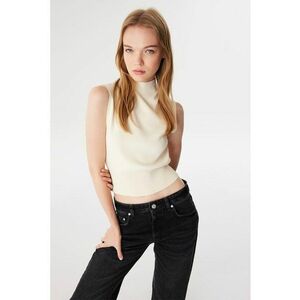 Pulover tricotat fin cu model crop imagine
