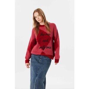 Pulover supradimensionat cu model in carouri imagine