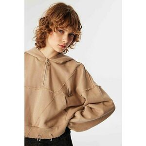 Hanorac cu fermoar scurt si detalii cu aspect deteriorat imagine