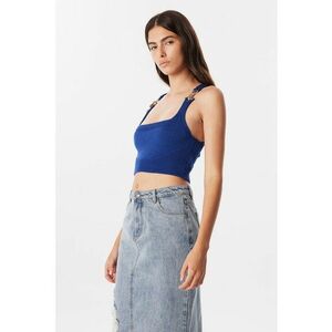 Top crop cu detalii metalice imagine