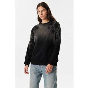 Bluza de trening lejera cu imprimeu si maneci cazute imagine