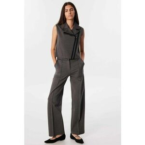 Pantaloni drepti cu doua buzunare oblice imagine