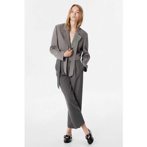 Jacheta crop lejera cu revere decupate imagine