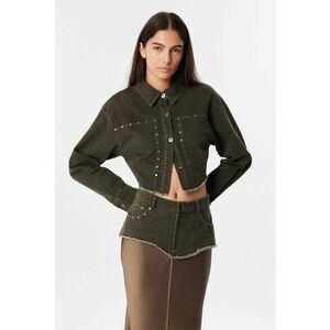 Jacheta crop lejera din denim imagine