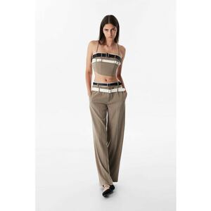 Pantaloni drepti cu curele decorative imagine