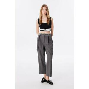 Pantaloni crop cu croiala dreapta imagine