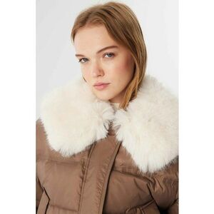 Geaca cu guler de blana sintetica imagine
