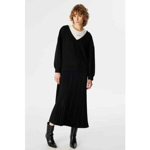 Rochie midi cu aspect 2in1 si model cu pliuri imagine