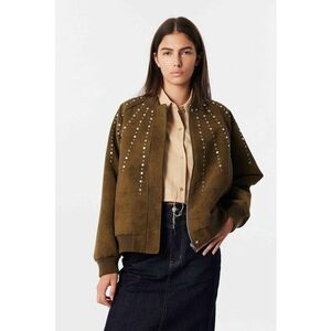 Jacheta bomber de piele intoarsa sintetica cu tinte imagine