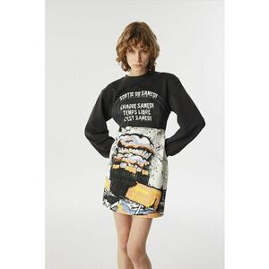 Rochie sport cu imprimeu grafic si fermoar pe partea din spate imagine