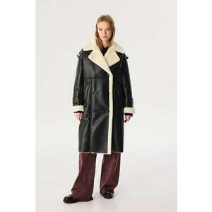 Palton supradimensionat de piele ecologica imagine