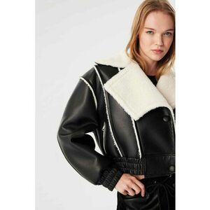 Palton crop de piele ecologica imagine