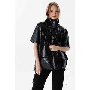 Vesta bufanta de piele ecologica imagine