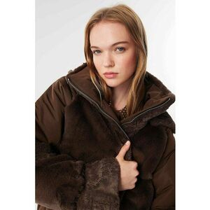 Geaca cu detalii de blana sintetica imagine