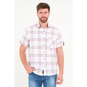 Camasa cu buzunare pe piept si model in carouri imagine