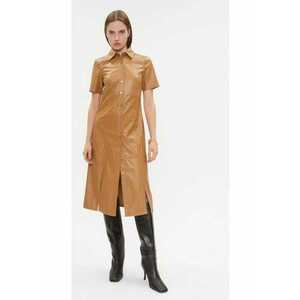 Rochie dama - 303206604 - Piele ecologica/Poliester - Maro imagine