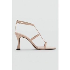 Sandale din piele ecologica cu toc clasic imagine