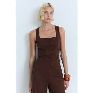 Top crop cu nasturi imagine