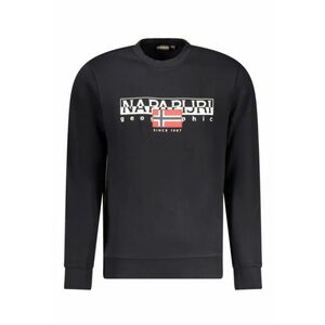 Bluza barbati cu imprimeu cu logo si decolteu la baza gatului - imagine