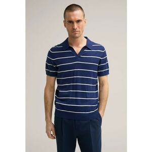 Tricou cu guler polo și print stripes imagine