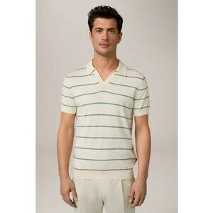 Tricou cu guler polo și print stripes imagine