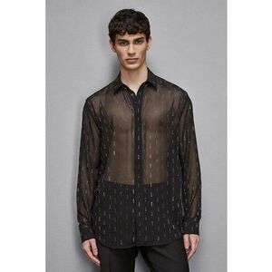 Cămașă transparentă cu inserții imagine