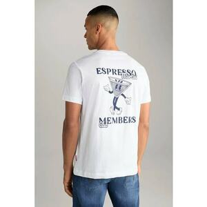 Tricou regular fit cu guler rotund și print pe spate imagine