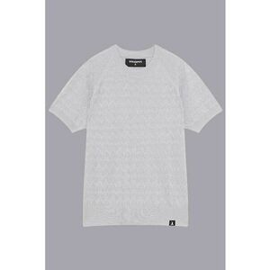 Tricou regular fit cu guler rotund si material texturat imagine