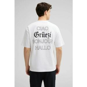 Tricou regular fit cu print logo frontal imagine