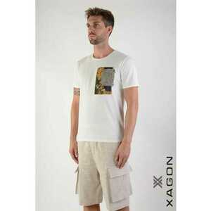 Tricou cu buzunar frontal cu animal print imagine