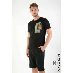 Tricou cu buzunar frontal cu animal print imagine